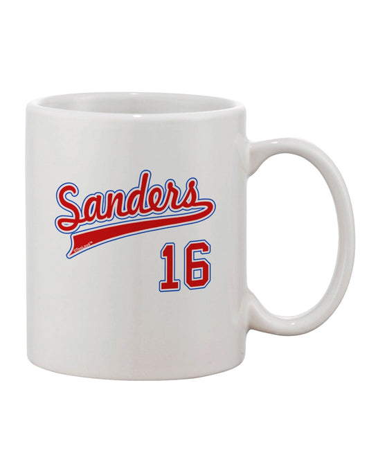 16 oz Sanders Jersey Printed Coffee Mug - TooLoud-11 OZ Coffee Mug-TooLoud-White-Davson Sales
