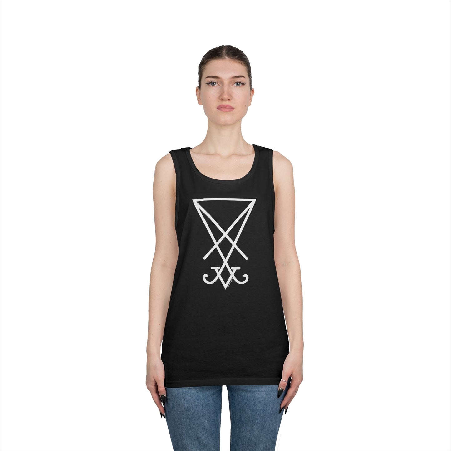 Sigil of Lucifer – Seal of Satan Dark Adult Loose Tank Top by TOOLOUD