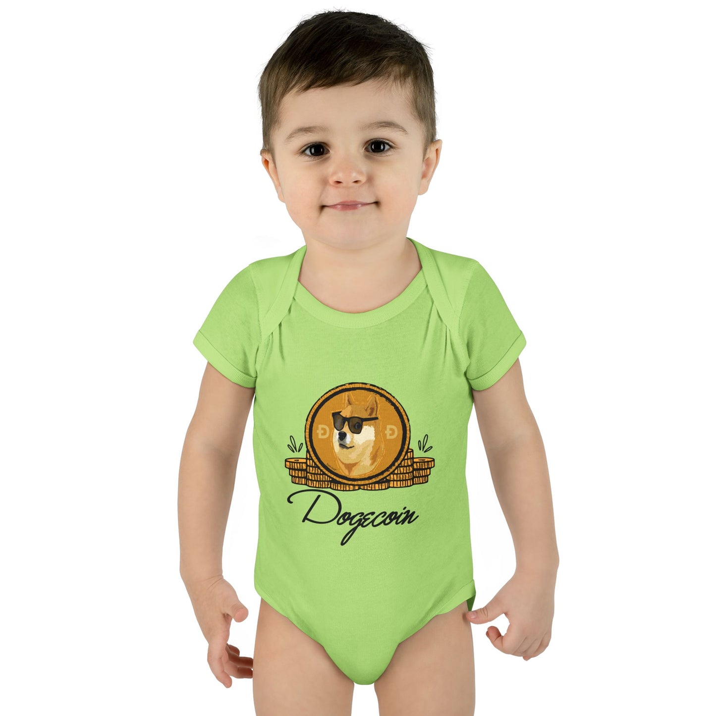 Doge Coins Baby Romper Bodysuit by TOOLOUD