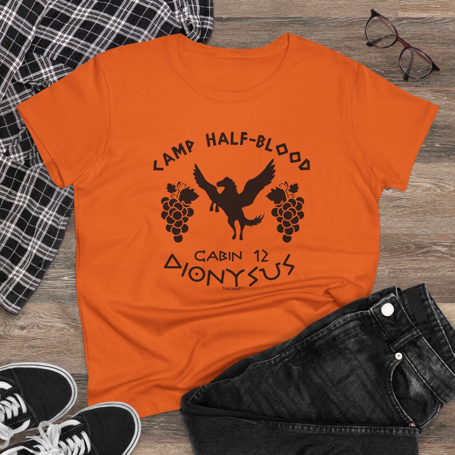 Camp Half Blood Cabin 12 Dionysus Womens T-Shirt by TOOLOUD
