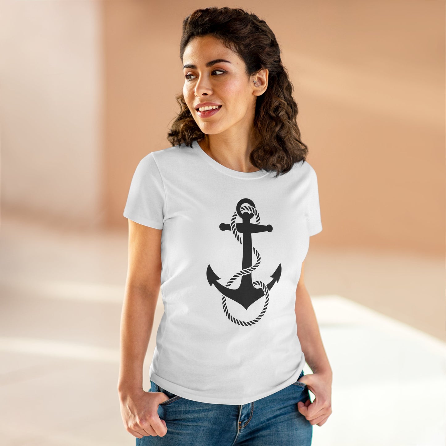 Nautical Sailor Rope Anchor Women's T-Shirt by TOOLOUD