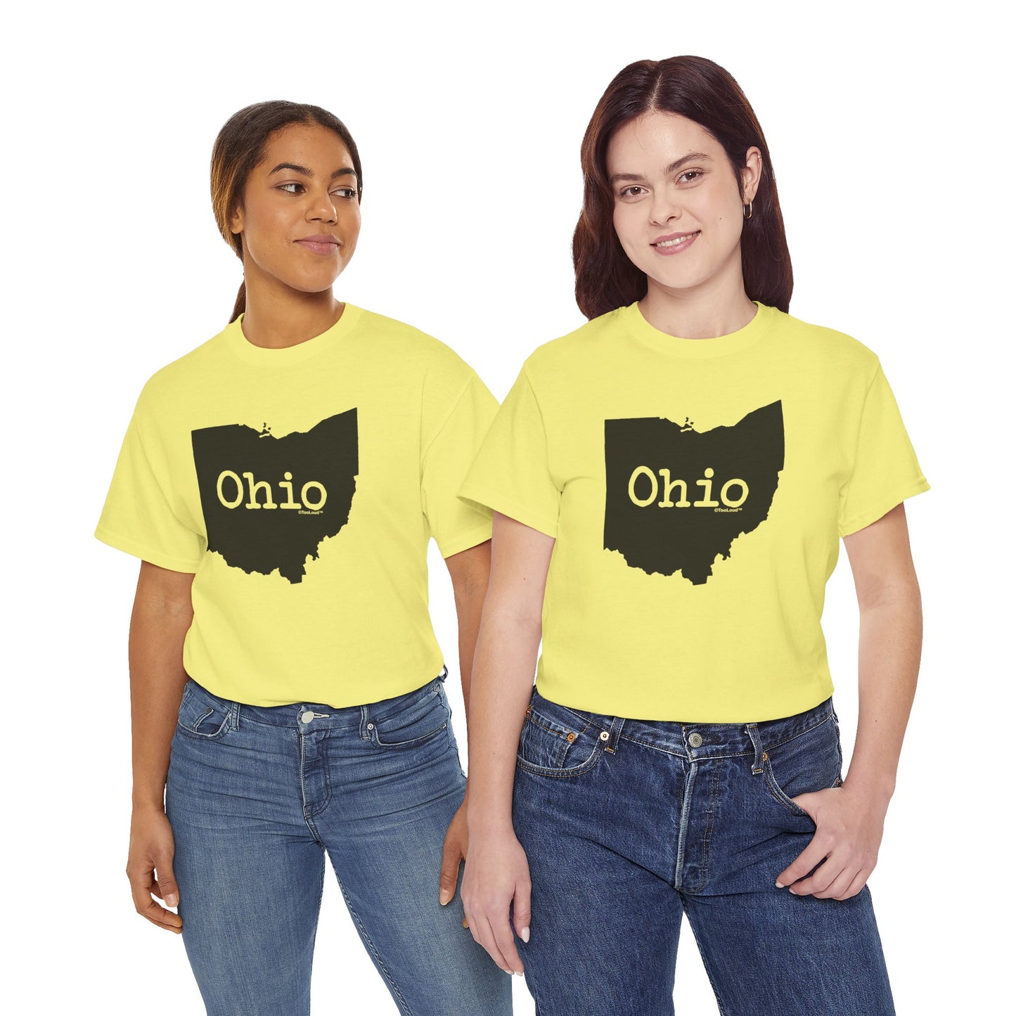 Ohio - United States Shape Print Adult T-Shirt by TOOLOUD