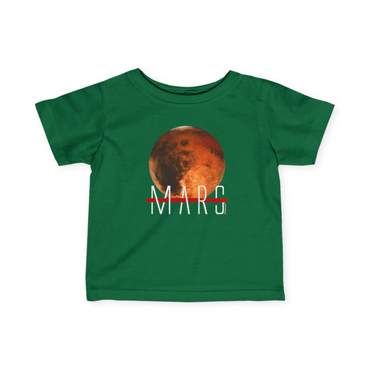 Planet Mars Text Infant Dark T-Shirt by TOOLOUD
