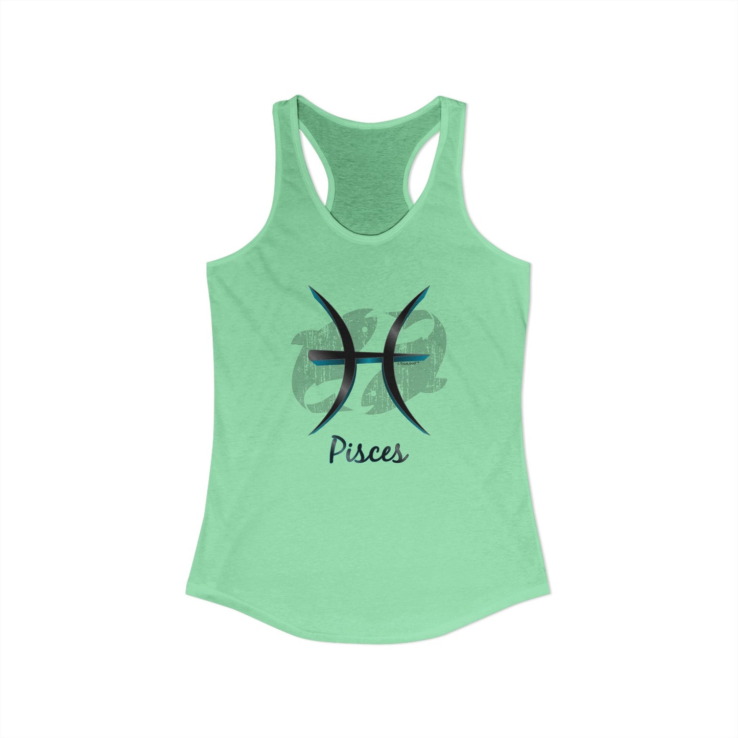 Pisces Symbol Women’s Petite Racerback Tank Top by TOOLOUD