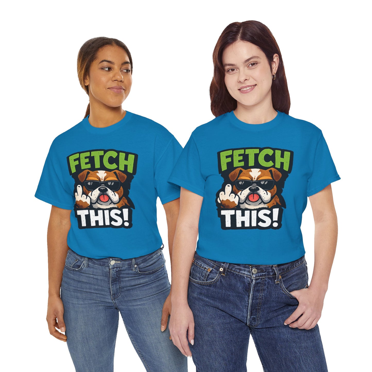 Fetch This! Middle Finger Adult Unisex T-Shirt by TOOLOUD