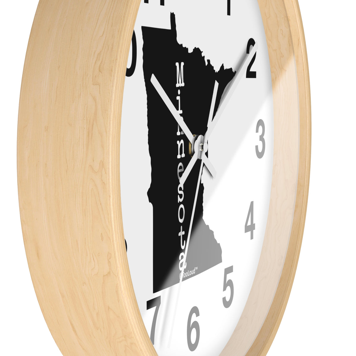 Minnesota – United States Shape 10" Round Wall Clock with Numbers by TOOLOUD