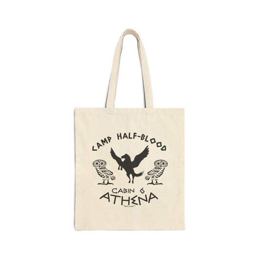 Camp Half Blood Cabin 6 Athena Grocery Tote Bag - Natural Color by TOOLOUD