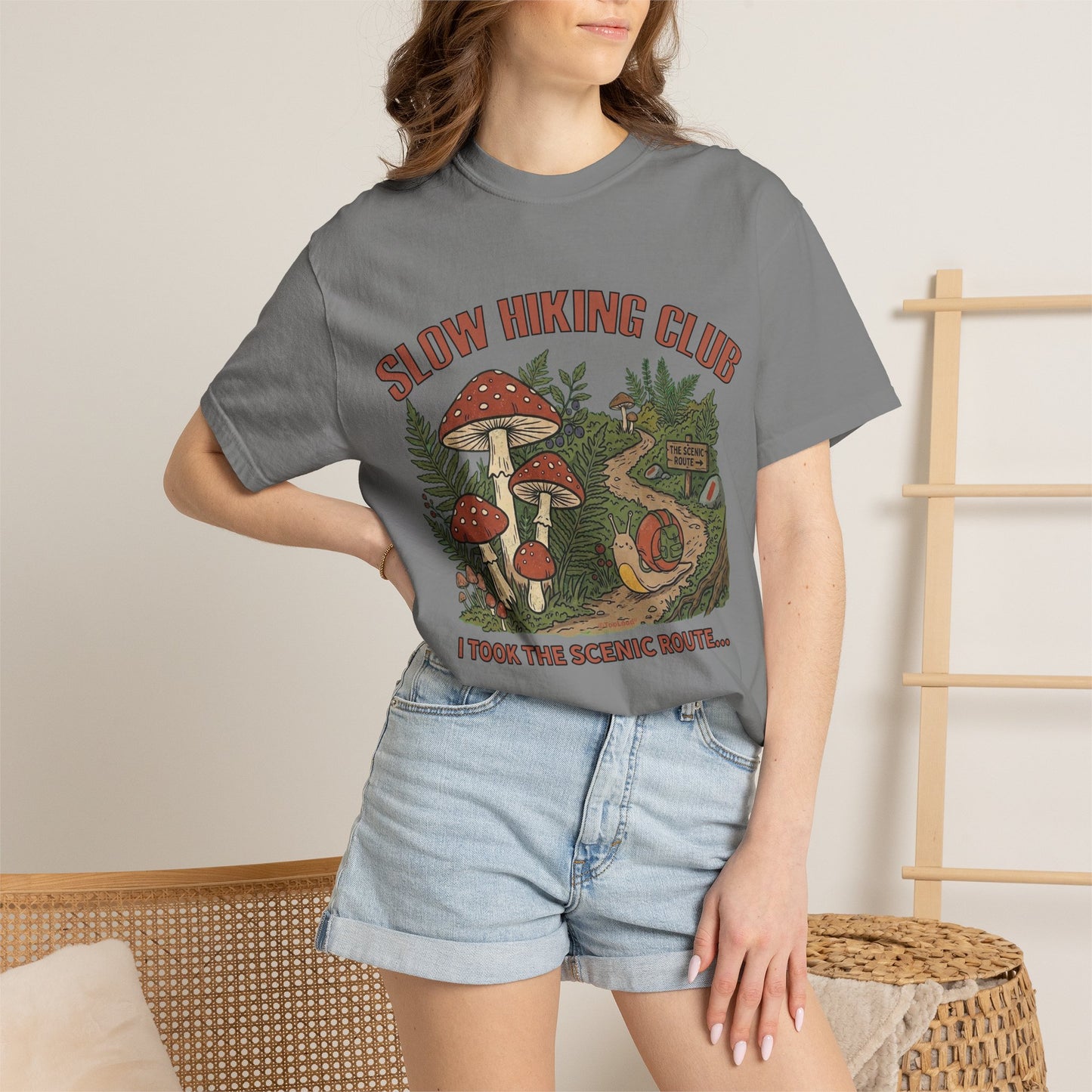Slow Hiking Club Unisex Garment-Dyed Adult T-shirt