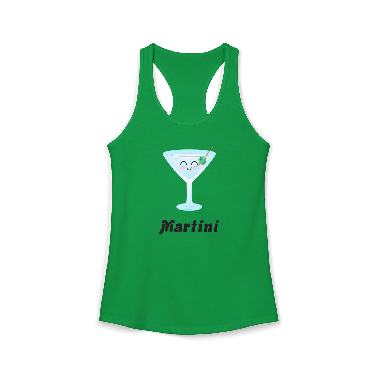 Cute Martini Text Women’s Racerback Tank Top by TOOLOUD