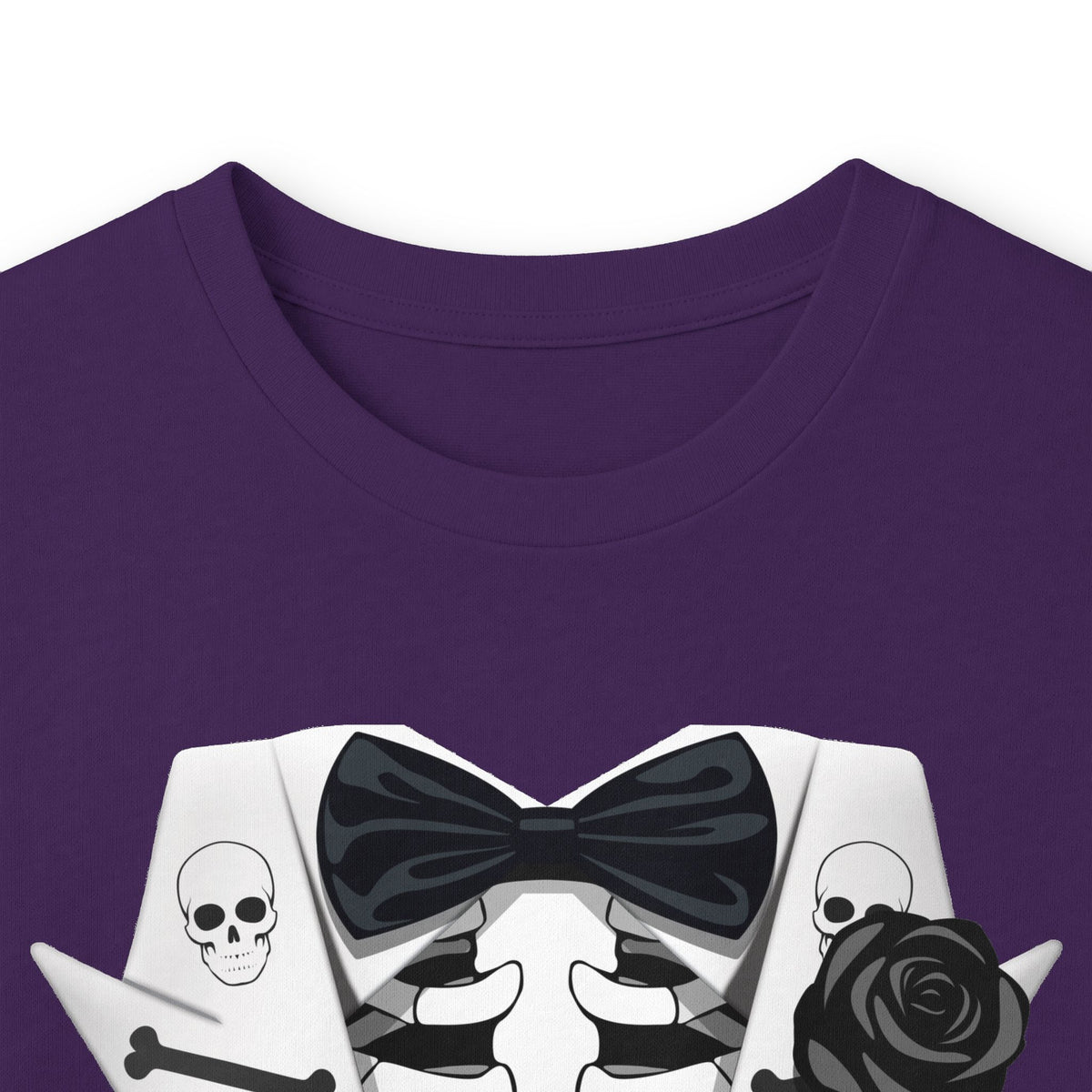 Skeleton Tuxedo Halloween Adult Long Sleeve Dark T-Shirt by TOOLOUD