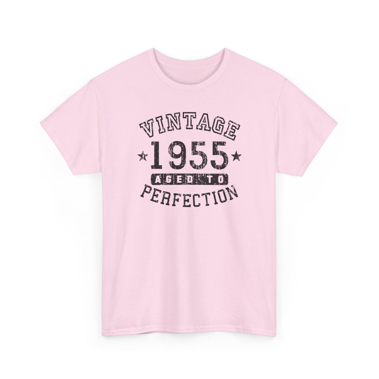 1955 - Adult Unisex Vintage Birth Year Aged to Perfection Birthday T-Shirt by TOOLOUD