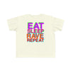 TOOLOUD Eat Sleep Rave Repeat Color Toddler T-Shirt