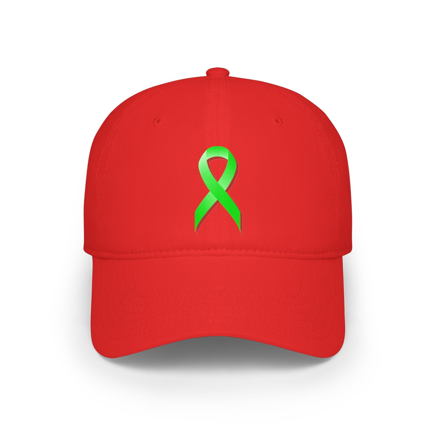 Lyme Disease Awareness Ribbon – Lime Green Adult DTG Baseball Cap Hat by TOOLOUD