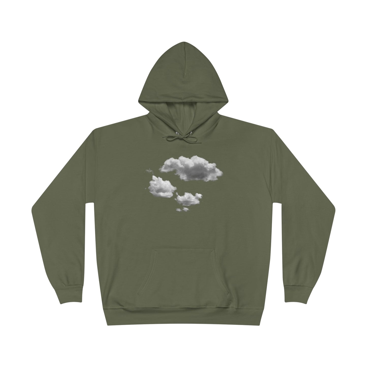 Inverted Puffy Clouds Dark Hoodie Sweatshirt by TOOLOUD