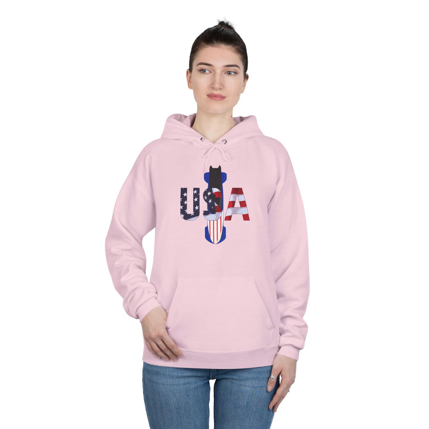 USA Bobsled Adult Hooded Sweatshirt by TOOLOUD