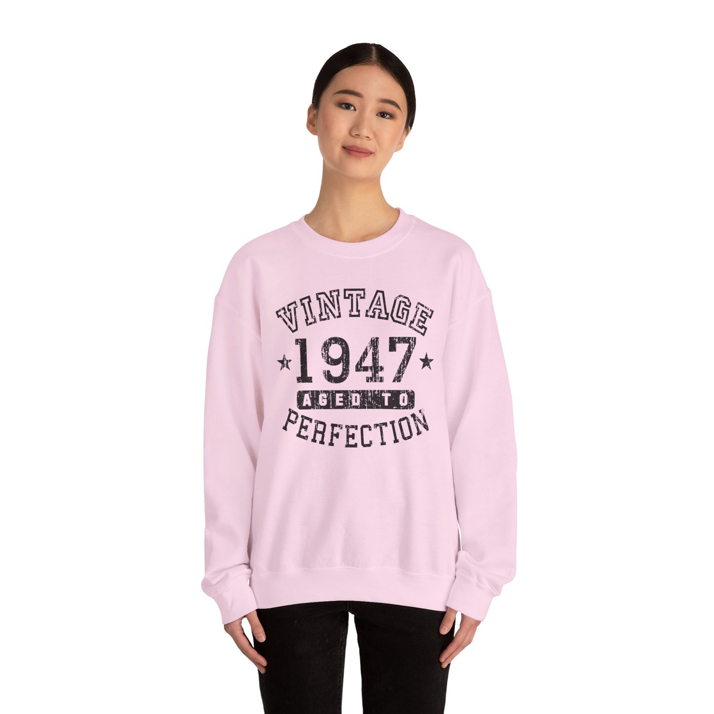 1947 - Vintage Birth Year Sweatshirt Adults Unisex by TOOLOUD