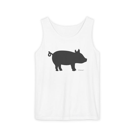 Pig Silhouette Cute Design Adult Loose Tank Top by TOOLOUD