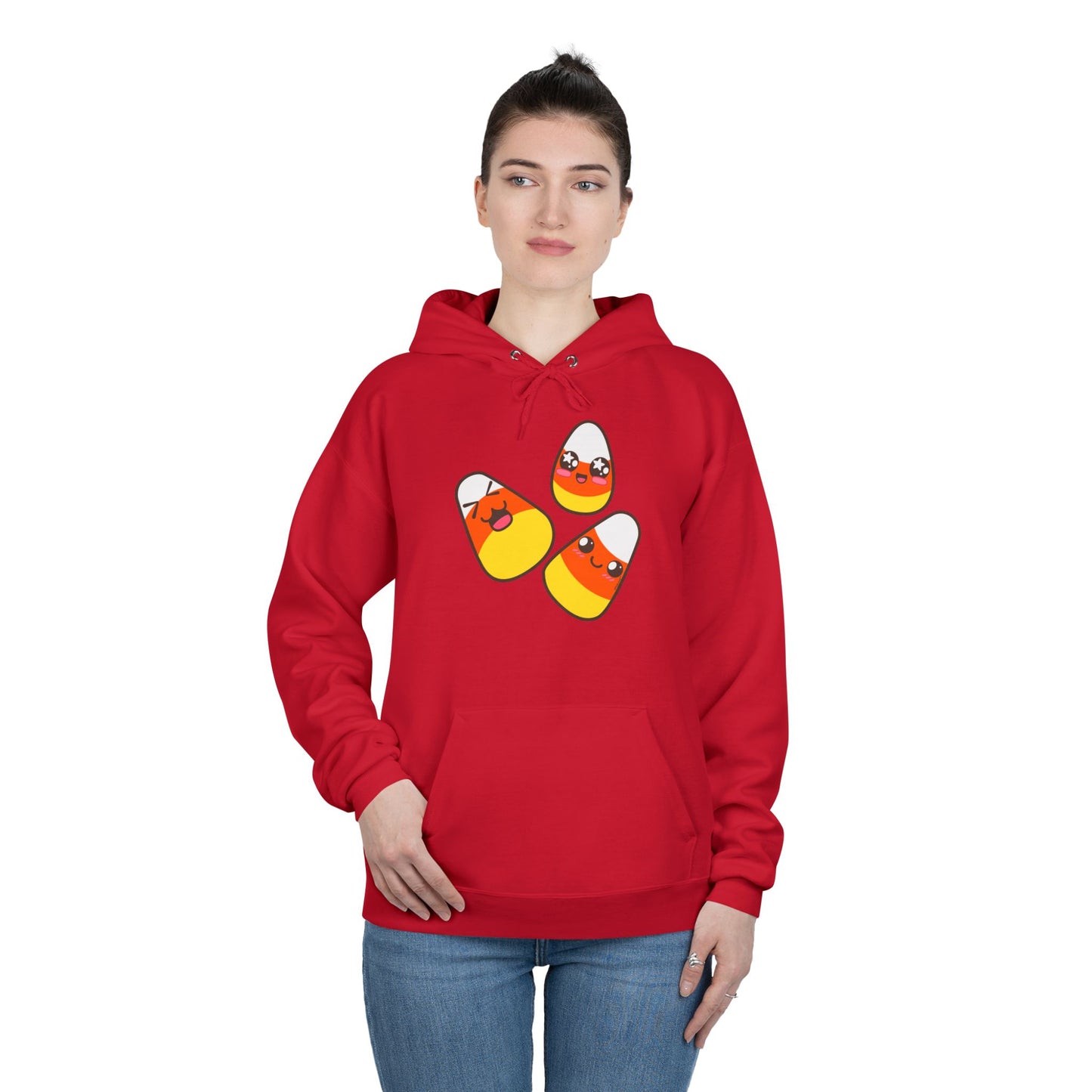 Cute Candy Corn Family Halloween Adult Hoodie Sweatshirt by TOOLOUD
