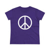 Peace Sign Symbol Women's Cotton T-Shirt by TOOLOUD