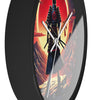 Lone Samurai Standing on a Rocky Cliff 10-Inch Wall Clock by TooLoud