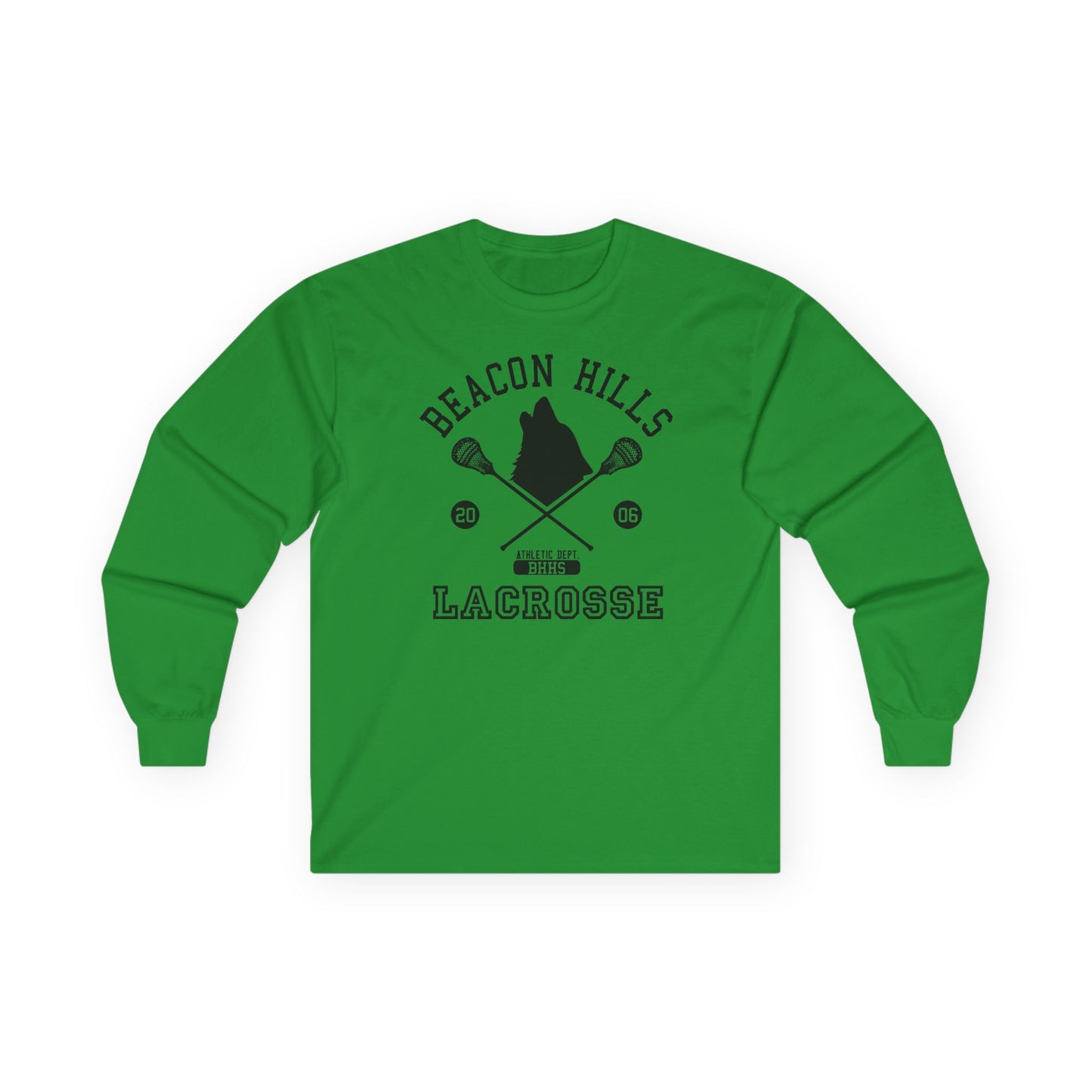 Beacon Hills Lacrosse Wolf Adult Long Sleeve Shirt by TOOLOUD