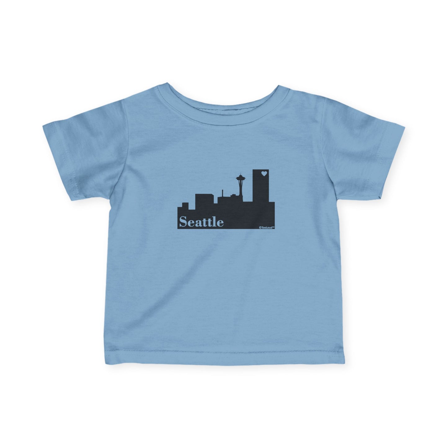 Seattle Skyline with Space Needle Infant T-Shirt by TOOLOUD
