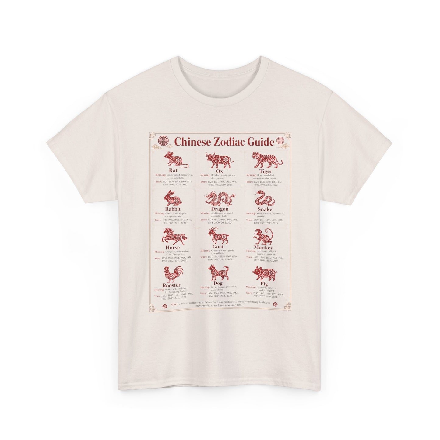 Chinese Zodiac Guide Design #2 T-Shirt by TOOLOUD