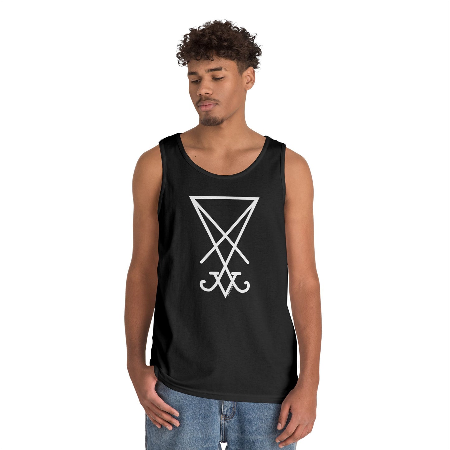 Sigil of Lucifer – Seal of Satan Dark Adult Loose Tank Top by TOOLOUD
