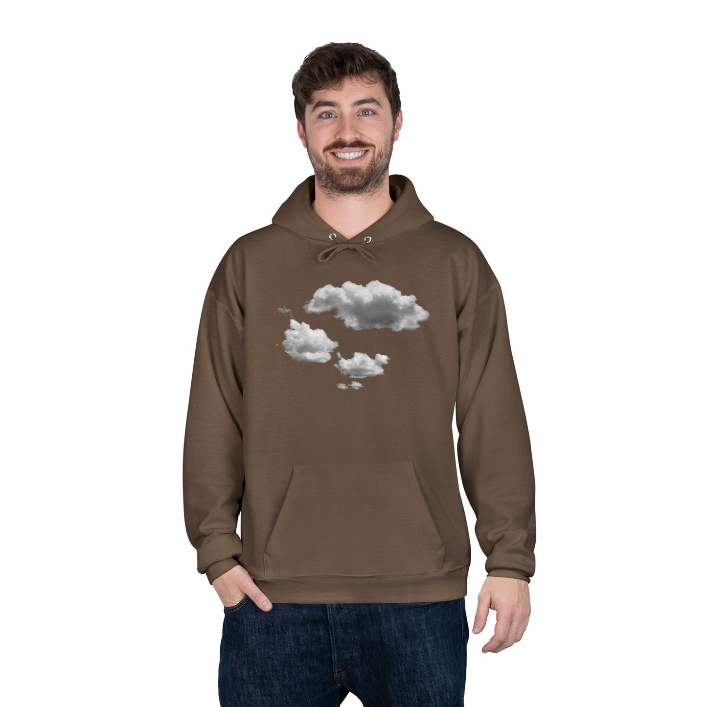 Inverted Puffy Clouds Dark Hoodie Sweatshirt by TOOLOUD