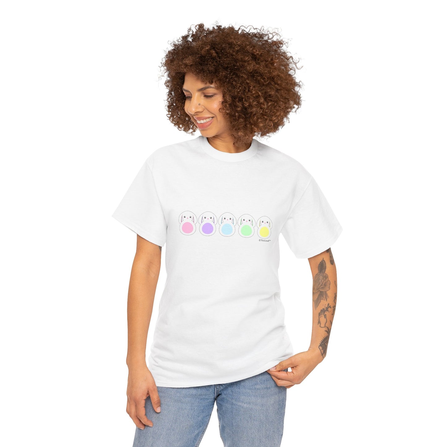 Cute Pastel Bunnies Women’s T-Shirt by TOOLOUD
