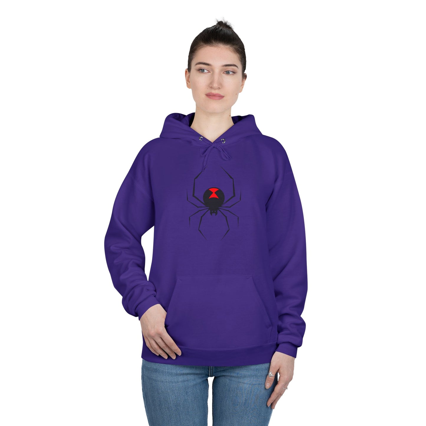 Black Widow Spider Design Hoodie Sweatshirt by TOOLOUD