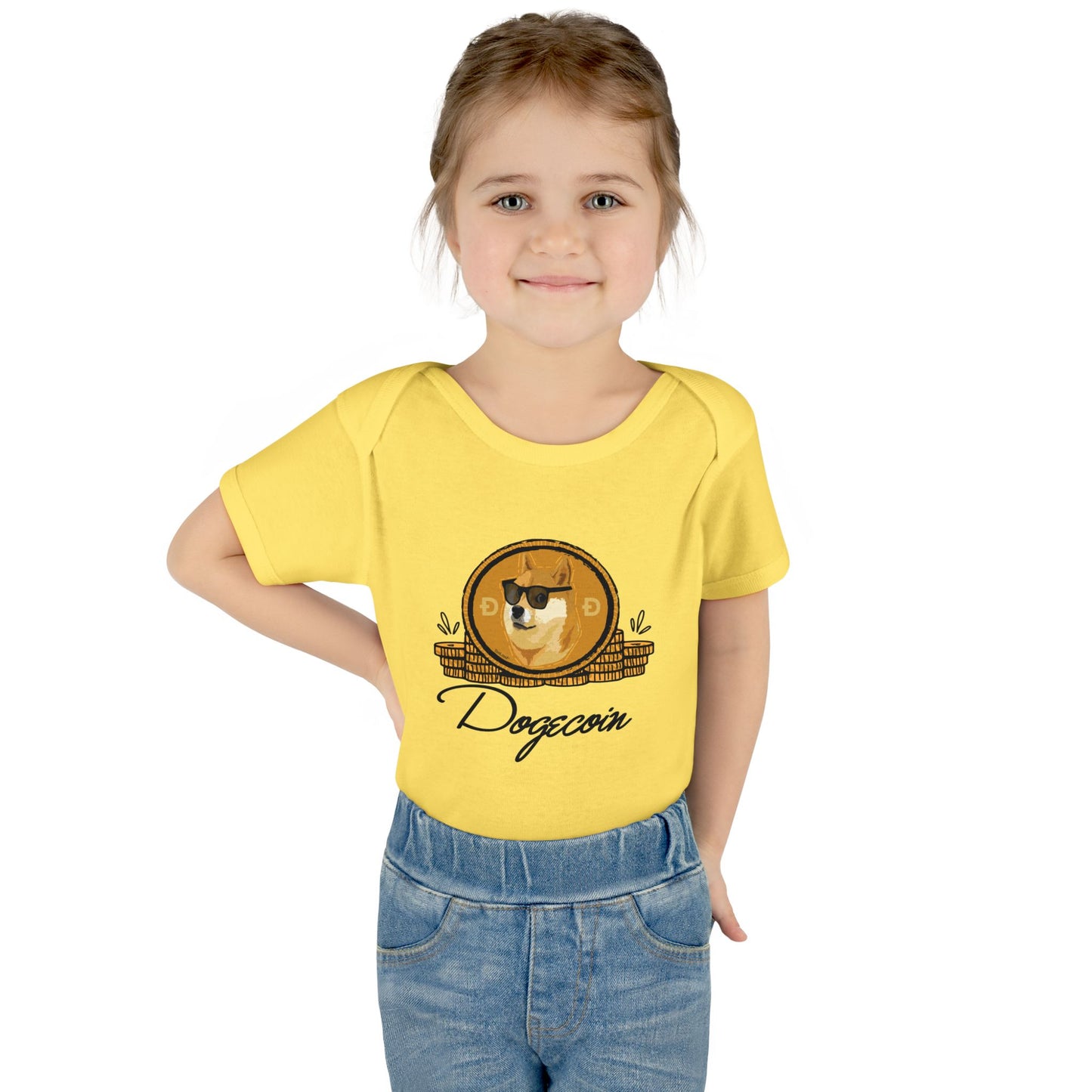 Doge Coins Baby Romper Bodysuit by TOOLOUD