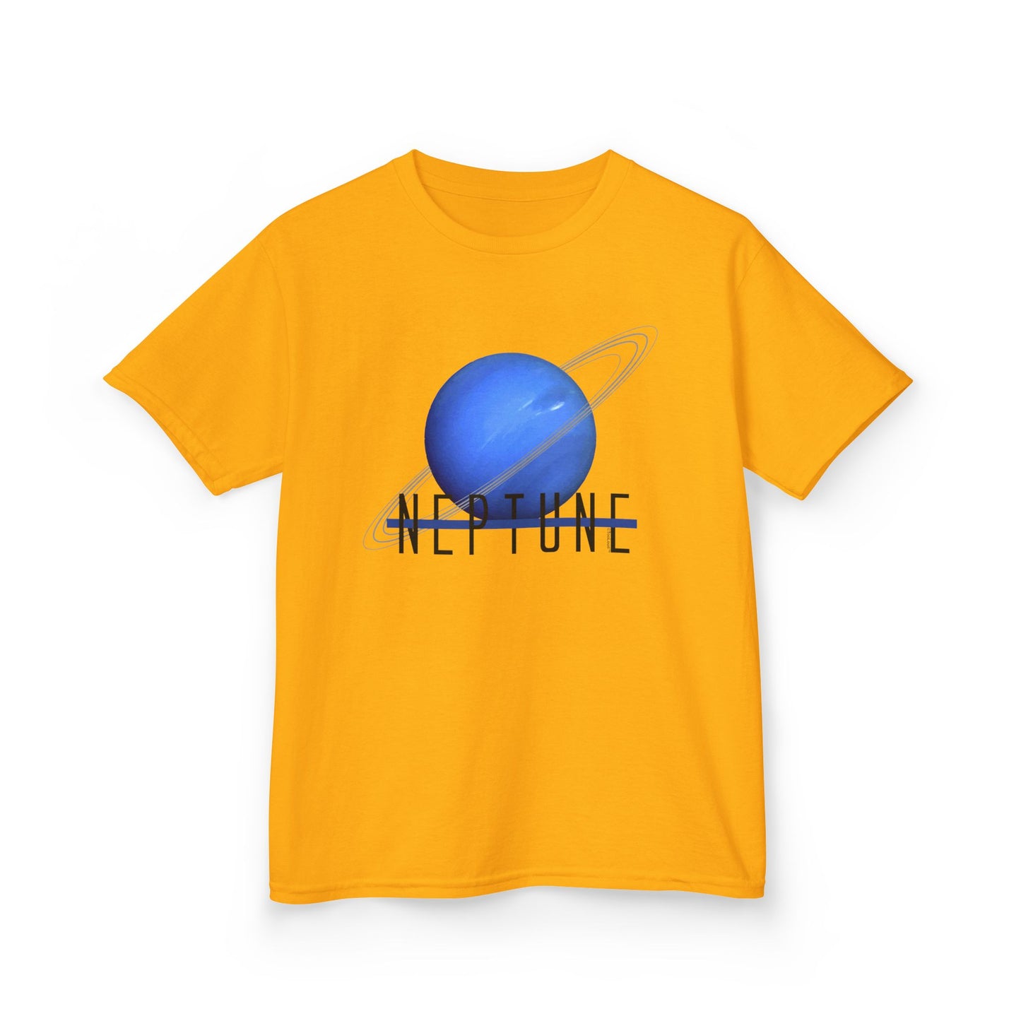 Planet Neptune Text Children's T-Shirt by TOOLOUD
