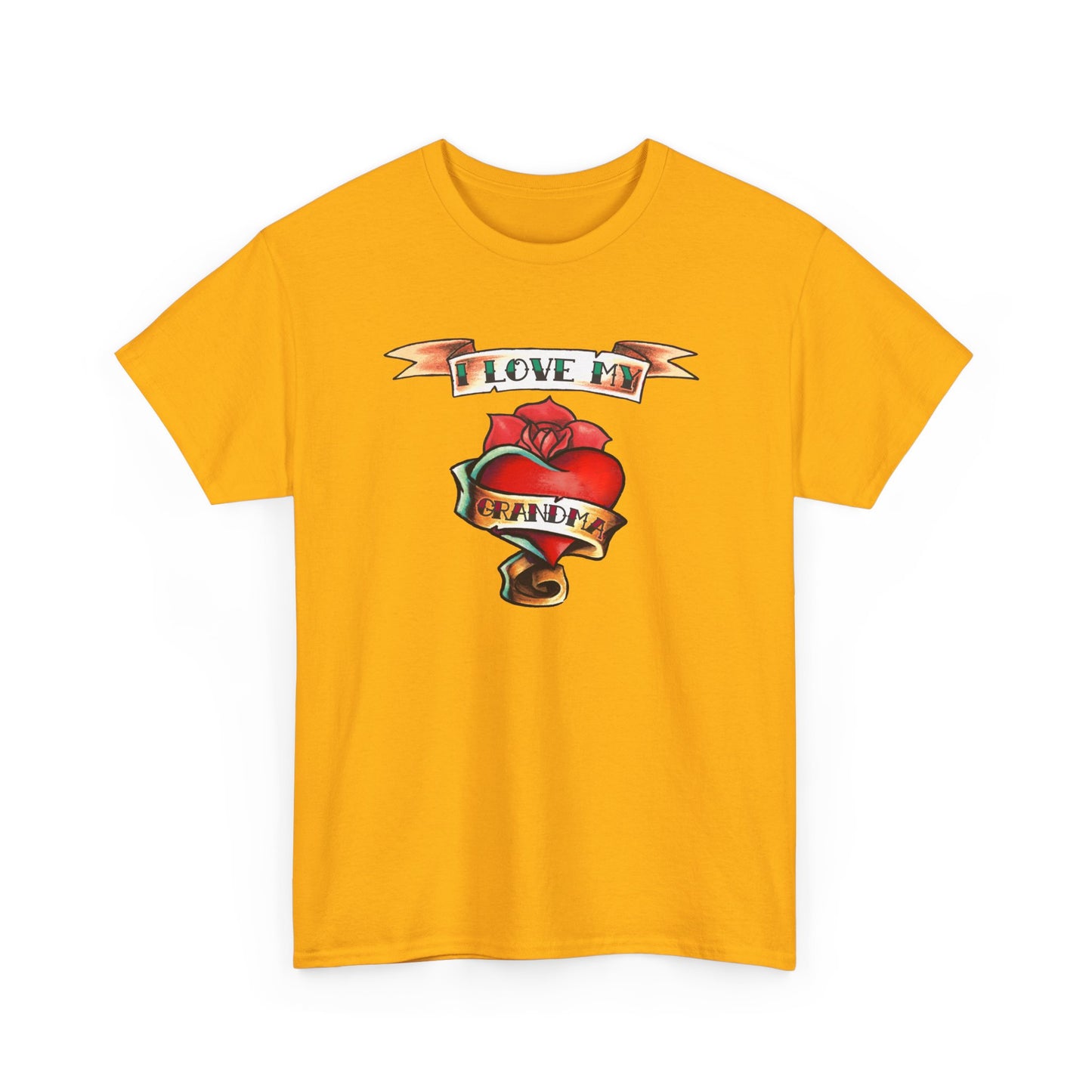 Heart Tattoo I Love My Grandma Adult T-Shirt by TOOLOUD