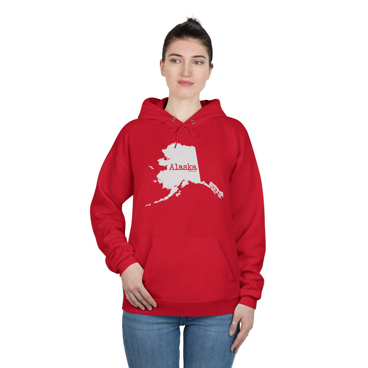 Alaska – United States Shape Dark Hoodie Sweatshirt by TOOLOUD