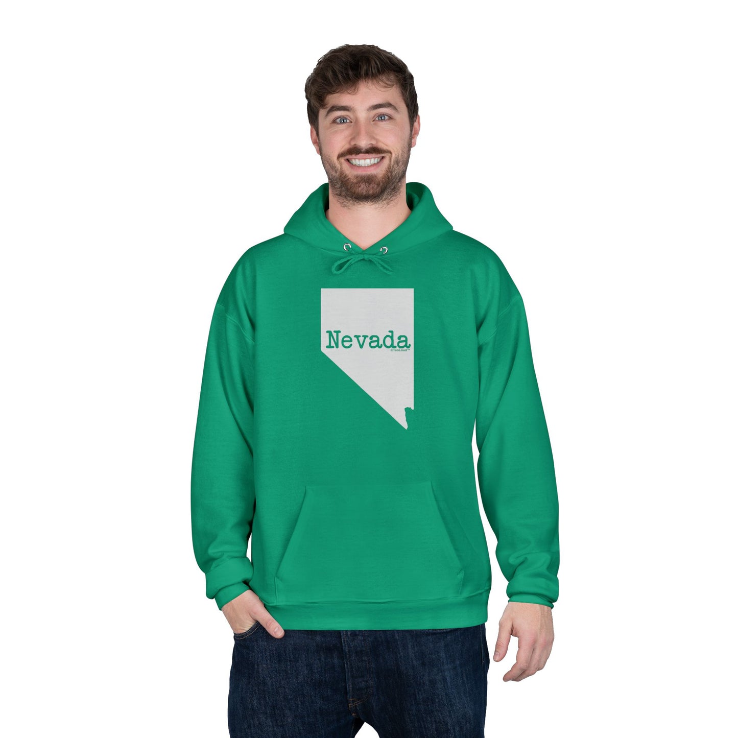 Nevada – United States Shape Dark Pullover Hoodie Sweatshirt by TOOLOUD