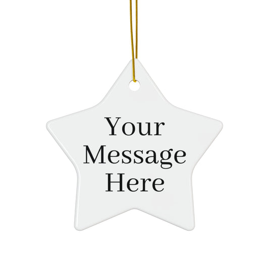 Personalized Ceramic Ornament for that Special Touch Available 4 Shapes