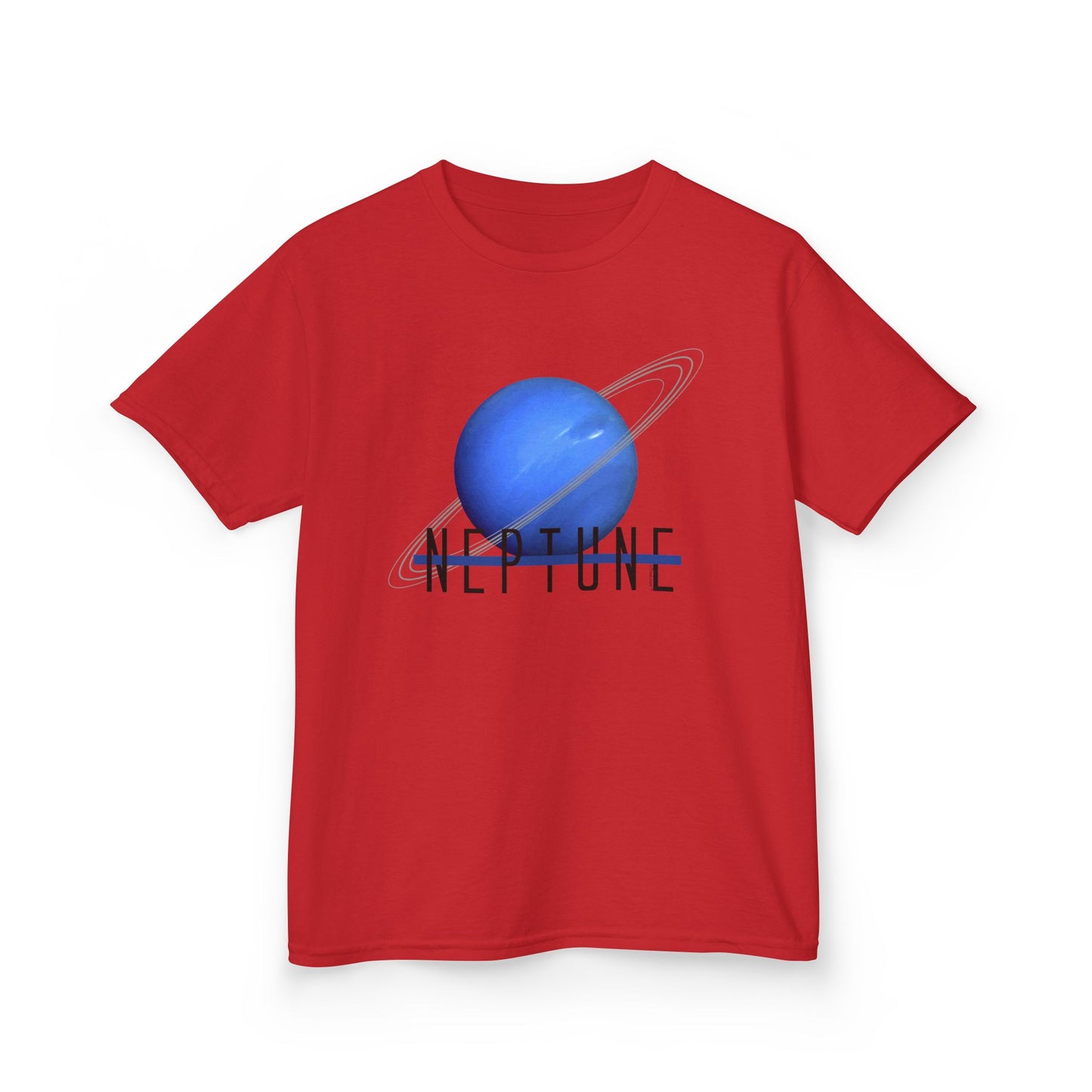 Planet Neptune Text Children's T-Shirt by TOOLOUD