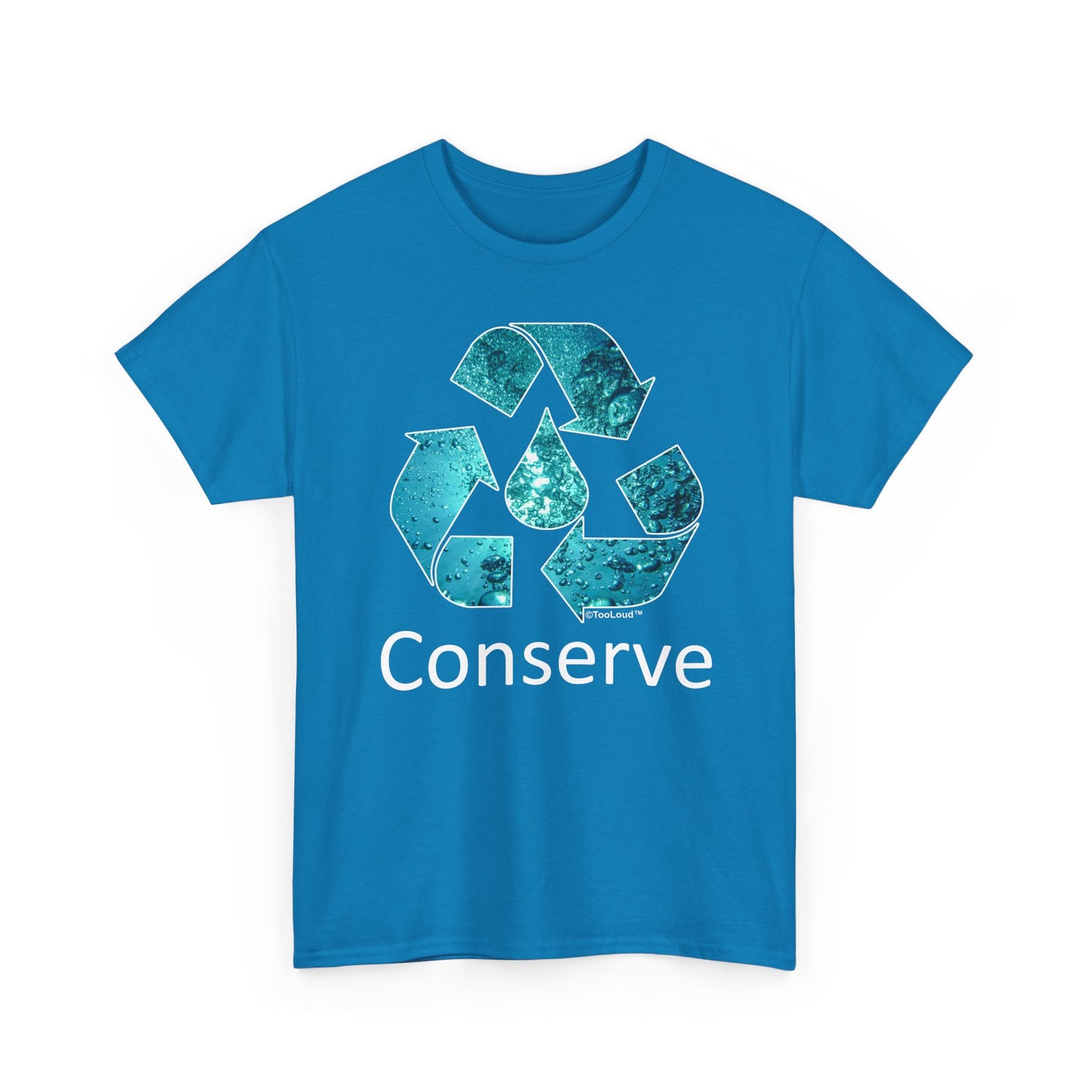 Water Conservation Text Adult Dark T-Shirt by TOOLOUD