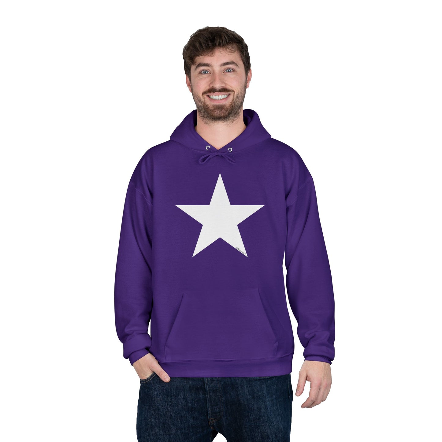 White Star Dark Adult Hoodie Sweatshirt by TOOLOUD