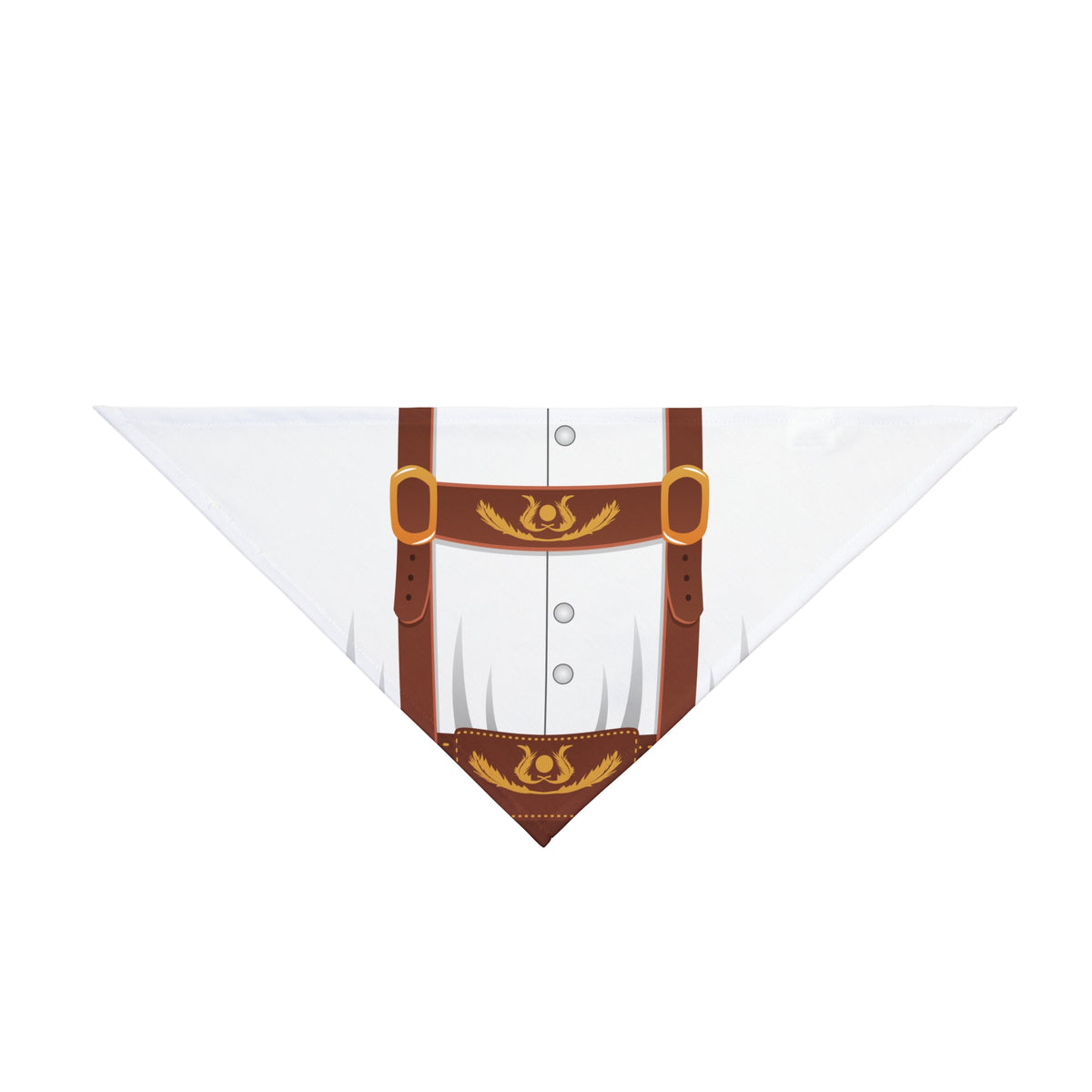 Lederhosen Costume Brown Dog/Pet Bandana 20" or 26" All Over Print – White by TOOLOUD