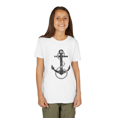 Distressed Nautical Sailor Rope Anchor Children's Youth T-Shirt by TOOLOUD