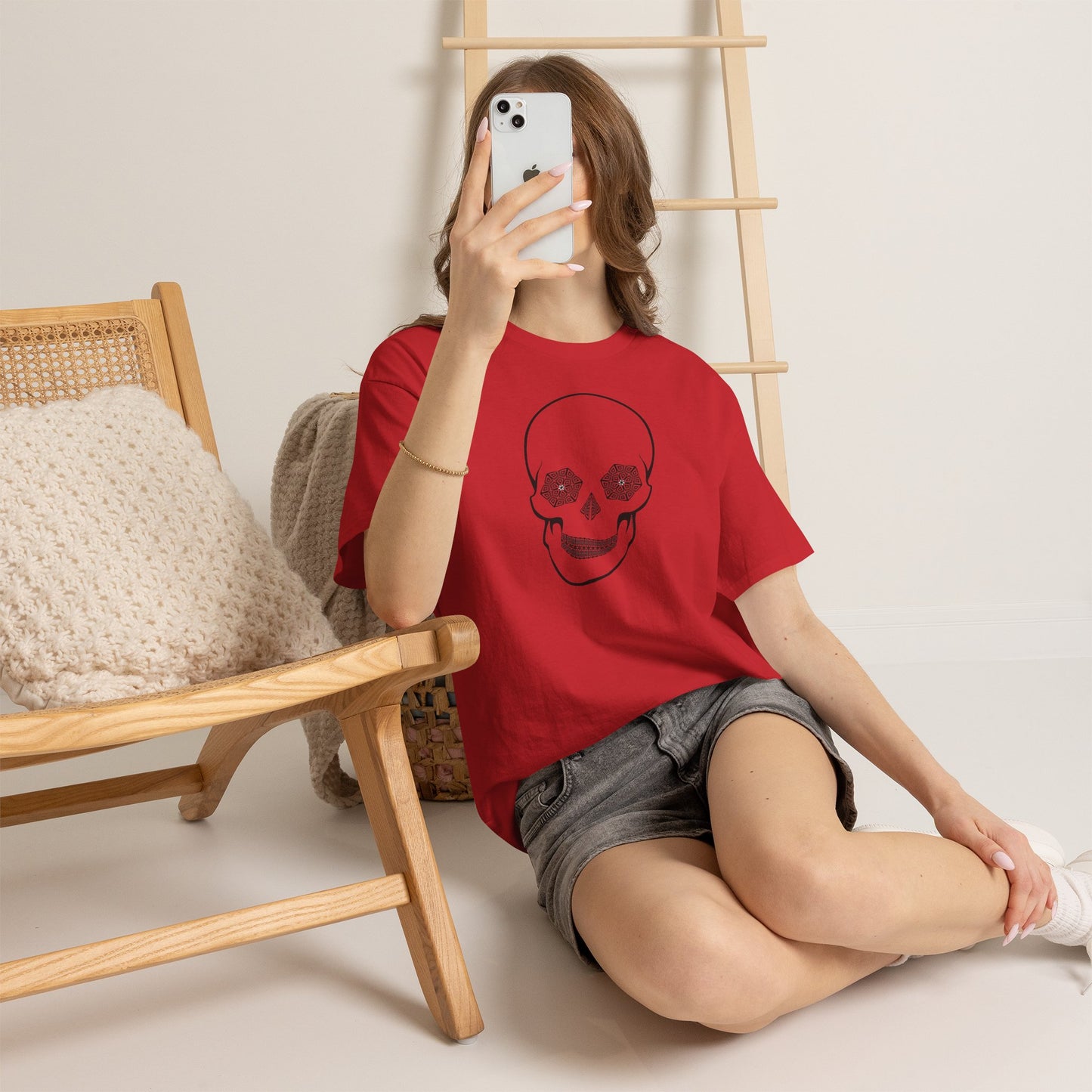Hypno Skull Ladies Adult Women's Trippy T-Shirt by TOOLOUD