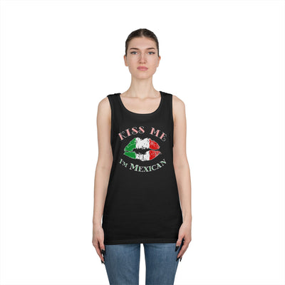 Kiss Me I'm Mexican Dark Loose Tank Top By TOOLOUD