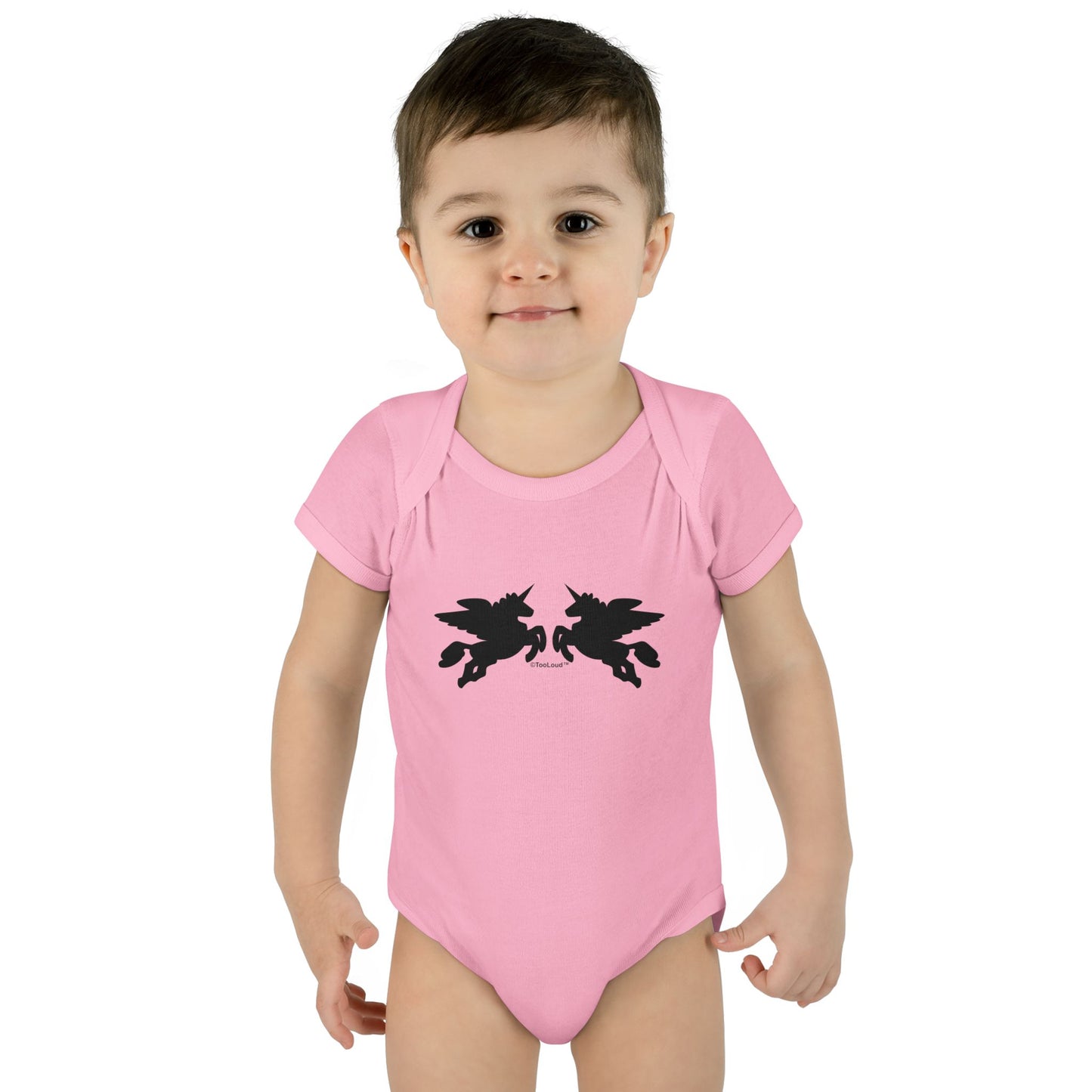Unicorn Pegasus Design Baby Romper Bodysuit by TOOLOUD