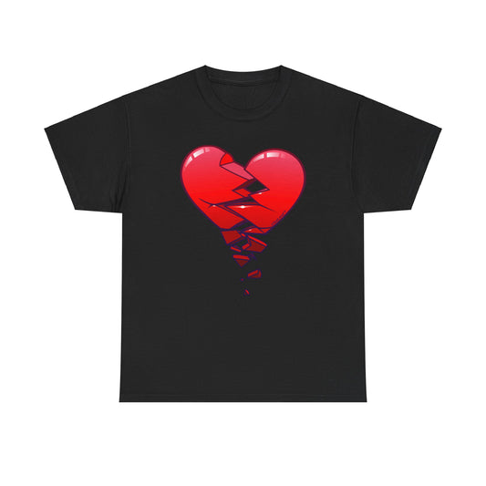 Crumbling Broken Heart Adult Unisex T-Shirt Tee