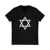 TooLoud Jewish Star of David Adult V-Neck T-Shirt