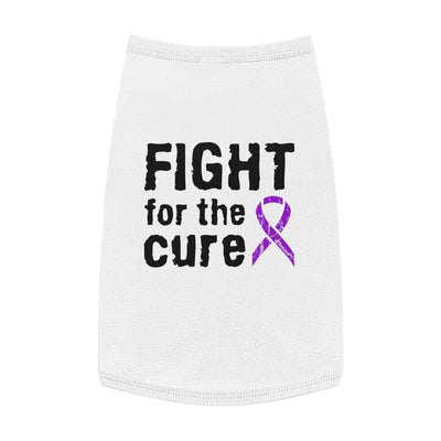 Fight for the Cure - Purple Ribbon Alzheimers Disease Stylish Cotton Dog Shirt