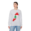 TooLoud Lebanon Flag Silhouette Unisex Sweatshirt