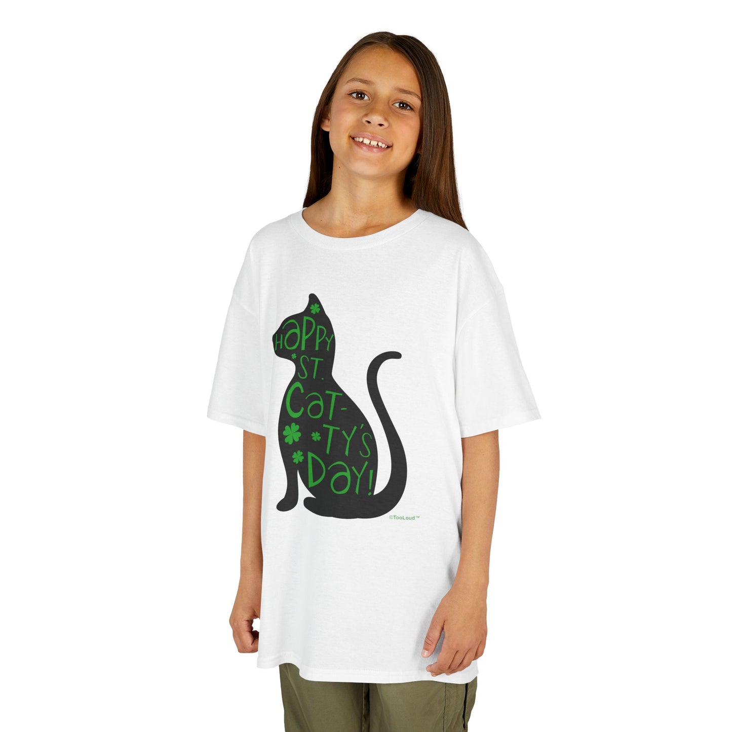 Happy St. Catty's Day - St. Patrick's Day Cat Children's T-Shirt by TOOLOUD